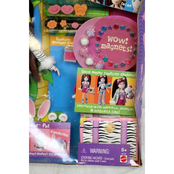 New Vtg What's Her Face Adventure Fashion Activity Doll & Pet Craft Marker Toy - Picture 4 of 16